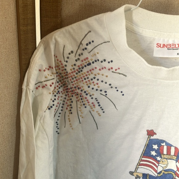 Sunbelt White T-Shirt with Patriotic Design xl - Picture 4 of 6